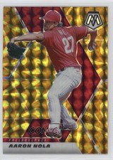 2021 Panini Mosaic Reactive Yellow Mosaic Prizm Aaron Nola #40 1fa0