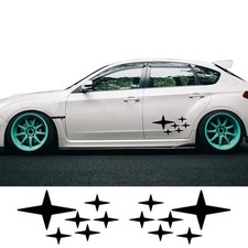 2pcs Car Side Door Creative Stars Stickers Auto Accessories For Subaru Impreza W