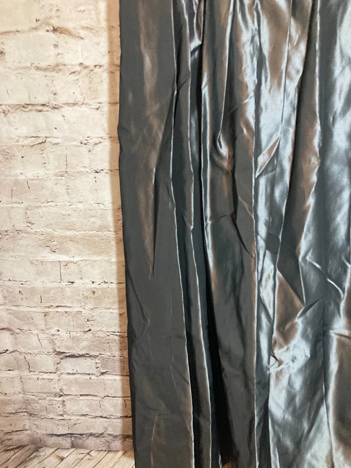 Vintage Tofy Formal Skirt 10 Silver Taffeta Acetate Full Length Party Evening Foto 3 de 4