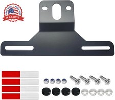 ZXFOOG Trailer License Plate Bracket Holder- Black Stainless Steel Metal Car Tag