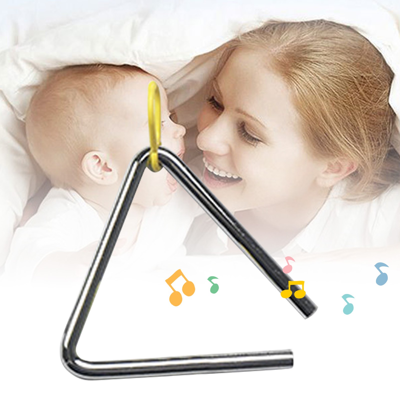 Metal Triangle With Hand Percussion Musical Instrument For Kids
