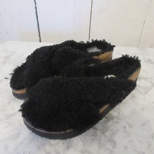 Birkenstock Papillio Sandals 39 Daytona Teddy Shearling Furry Platform Slides