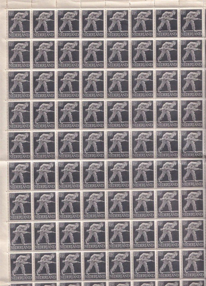 Stamp Netherland Sc 262 Sheet 1944 WWII War Germany Holland Soldier MNH - Image 2 of 3