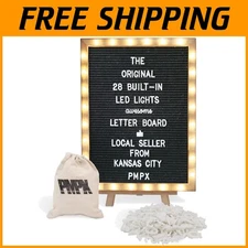 Rustic 12x16 Letter Board + LED Lights + 690 Letters