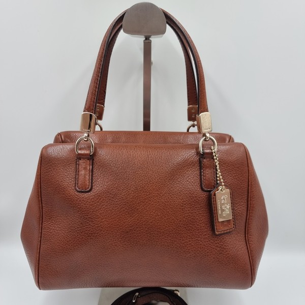 Coach Madison Rust Brown Genuine Leather Mini Satchel Crossbody Bag Purse 49720