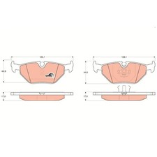 Satz Bremsbeläge Bremsklötze hinten für BMW 3-er E30 E36 5-er E34 7-er | 2407