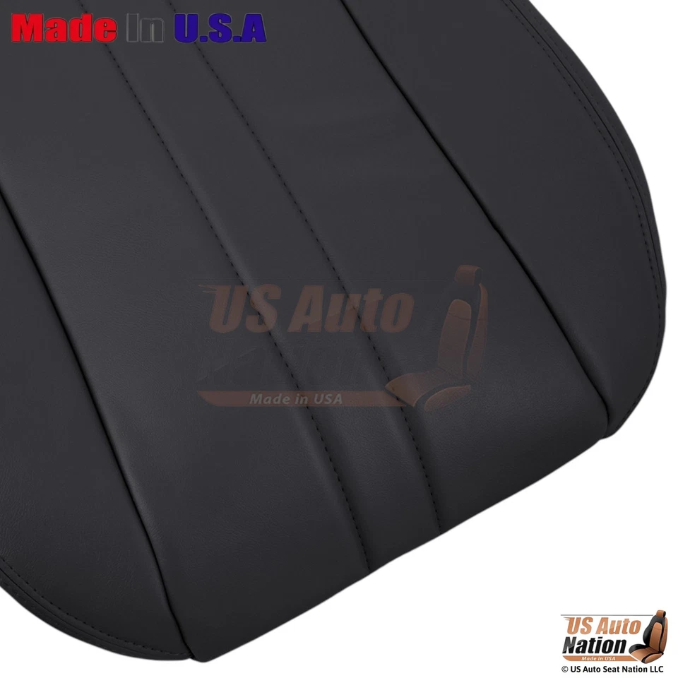 Fundas de asiento del lado del conductor de cuero sintético para Chevy Express 2010-2015 peltre muy oscuro Foto 4 de 4