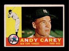 1960 Topps #196 ANDY CAREY New York Yankees VG