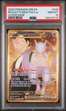 PSA 10 Team Rocket’s Mewtwo ex 240/182 Destined Rivals Hyper Rare