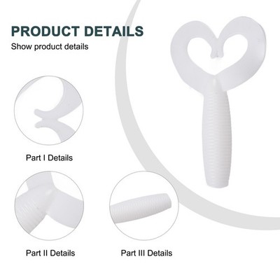 Lockstoff geladen 10 Stück Angeln Softköder Twin Tail Maden Design 70 mm Läng