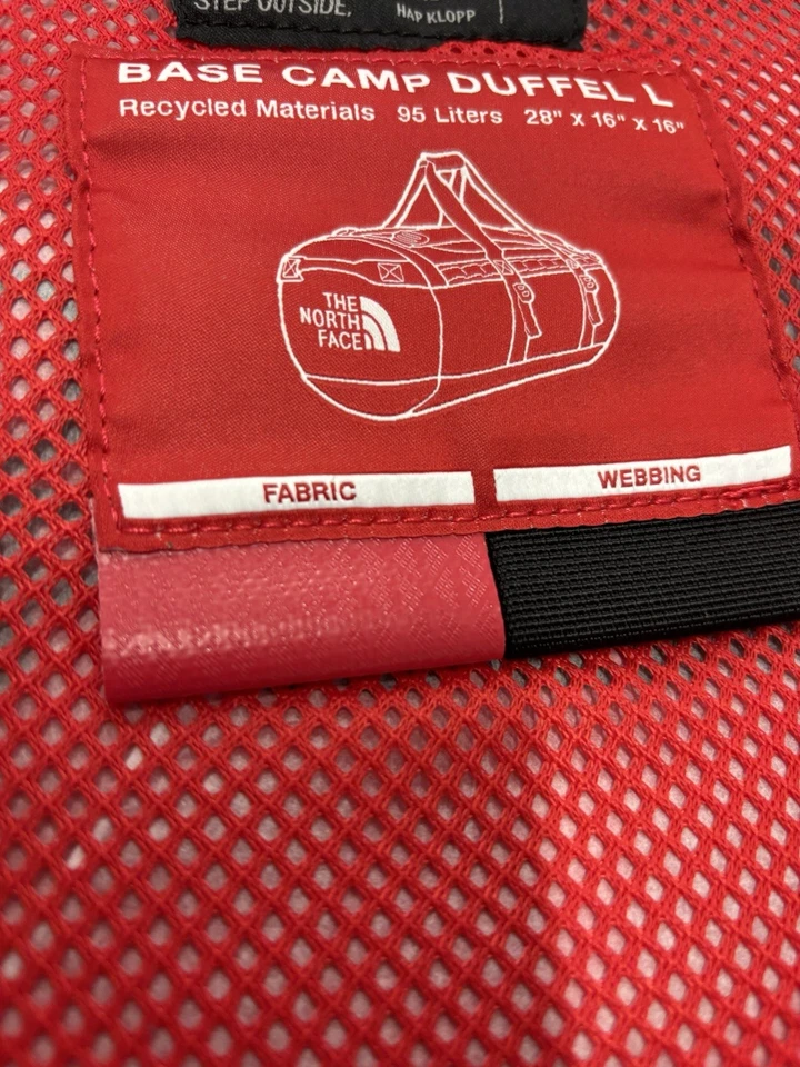 The North Face Base Camp Duffel Bag Large 95L TNF Red TNF Black New - Image 3 of 4