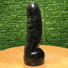 380G Natural Obsidian Crystal Hand Carved penis Freeform Healing Reiki