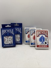 Bicycle Dice Die Card Game Gambling 3 Packs Jumbo Playing Cards 20 Dice NEW