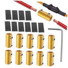 10Pcs 6 AWG Gauge Wire Connector Nut Kit, 80A Splicing Quick 6awg 80A-2holes