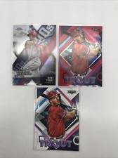 Mike Trout Lot;Topps Fire Red Parallel/Base Card & Topps Chrome