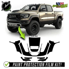 Front End Paint Protection Film PPF For 2021-2024 Ram 1500 TRX