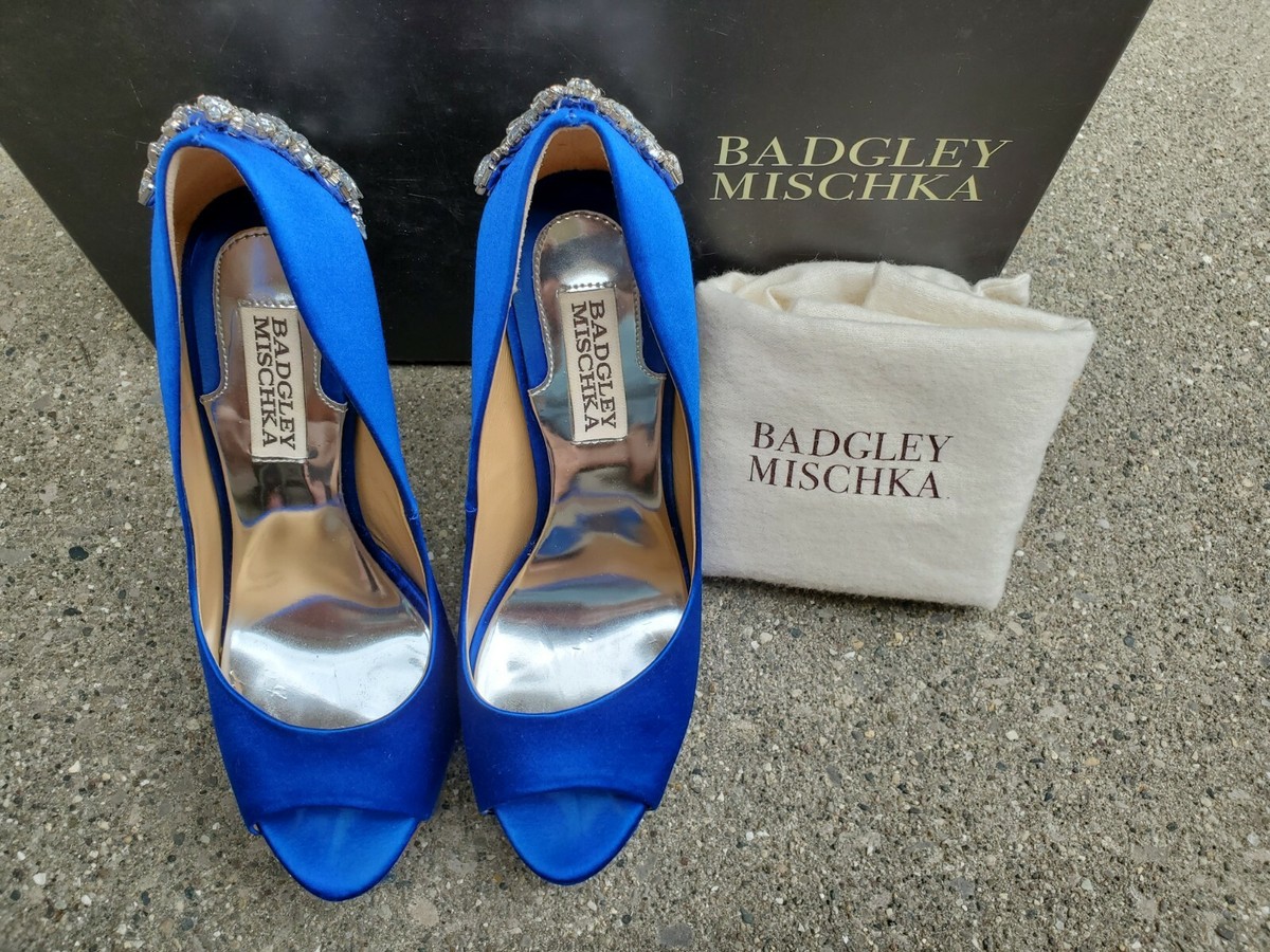 Badgley Mischka Kiara Embellished Peep-Toe Evening Pumps | eBay Badgley Mischka Kiara Embellished Peep-Toe Evening Pumps | eBay