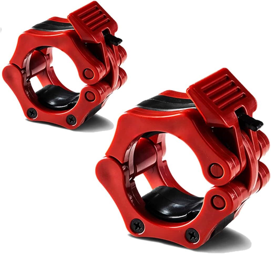 Coppia Ferma Bilancieri Neri E Rossi da 30 e 50 mm 4 G5 HT SPORT Coppia di Ferma Bilancieri Olimpici Neri E Rossi da 30 e 50 MM Clip - Foto 8 di 8