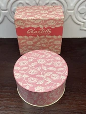 VINTAGE HOUBIGANT CHANTILLY PERFUMED DUSTING POWDER SEALED 6 1/3 Oz W/ PUFF NIB