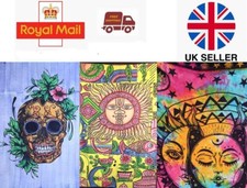 Indian cotton Bedroom wall hanging bed cover Tapestry Throw Bed spread Wall ART