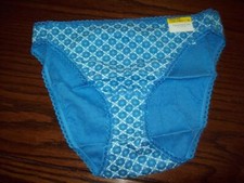 NWT CHARTER CLUB 100 COTTON BIKINI PANTIES FLORAL GEO 100150458 XL