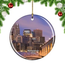 USA America Minneapolis Christmas ornament city travel souvenir
