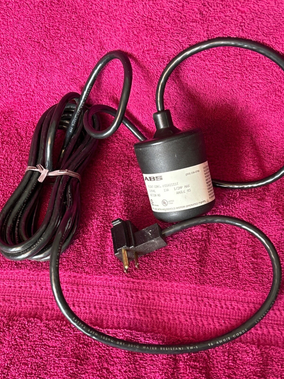 ABS PUMPS INC FGSA1115T / FGSA1115T Sump Pump Float 1/2 HP 85 Angle