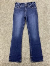 Silver Jeans Co. Womens Jeans Blue Size 28x31 Aiko Slim Boot Denim Cotton Blend