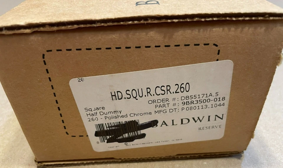 Baldwin Cuadrado No Giratorio Un Lado Maniquí Puerta Palanca Cuadrada Rosa HDSQURCSR260 Foto 2 de 4