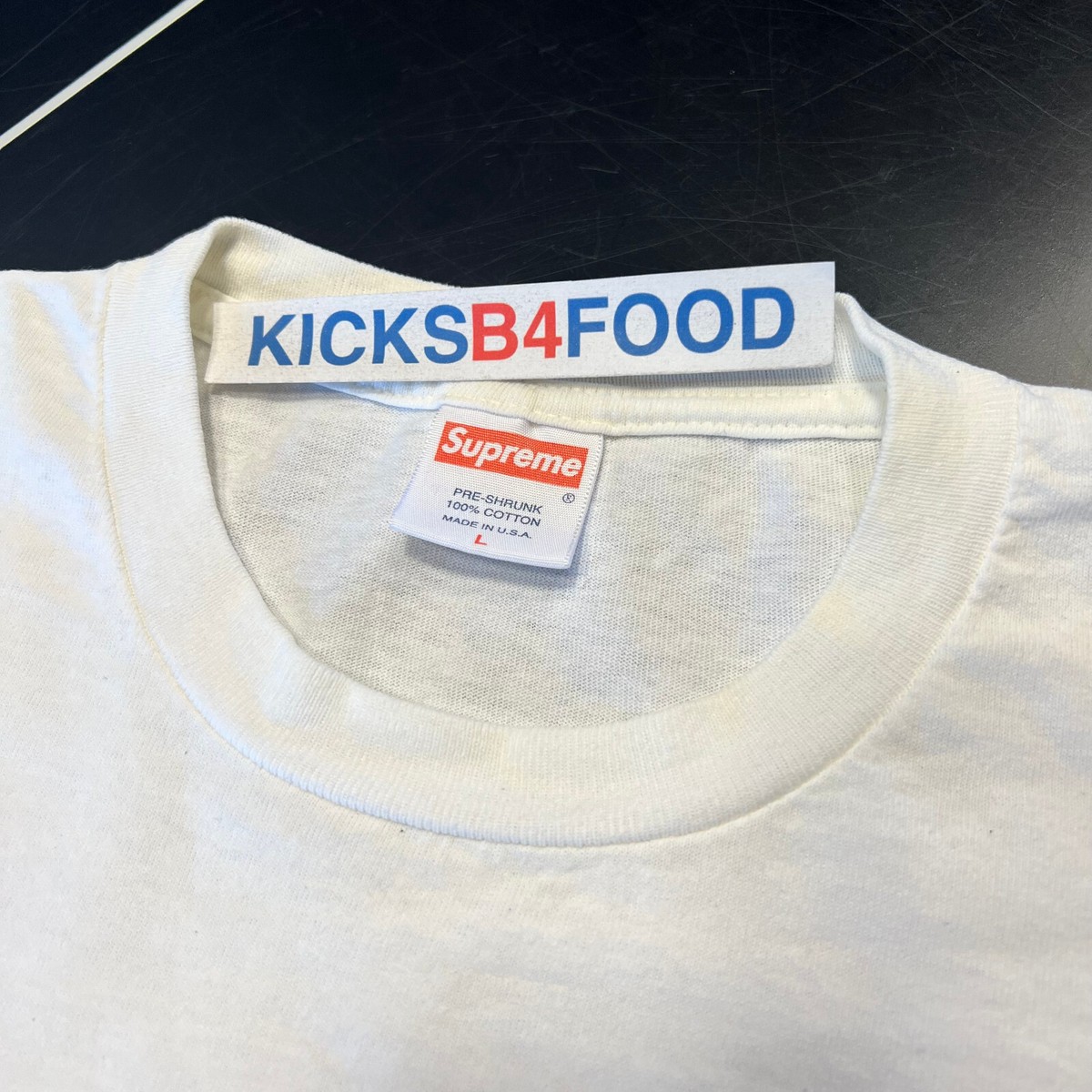 SUPREME NYC 2004 'Larry Clark' Tee LARGE WHITE Box Logo Kate SUPREME NYC 2004 'Larry Clark' Tee LARGE WHITE Box Logo Kate