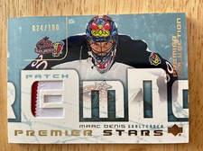 2003-04 UD Premier Collection Stars Jerseys Patches #STMD Marc Denis - Columbus