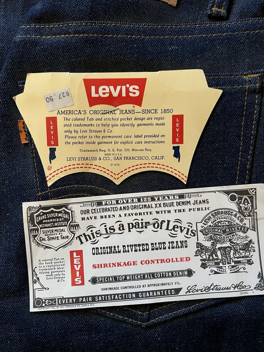 Vintage 80s Deadstock Levi's Orange Tab Jeans 20505-0217 27W Vintage 80s Deadstock Levi's Orange Tab Jeans 20505-0217 27W
