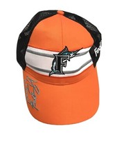 Florida Marlins A J Burnnet Orange Black White Baseball Cap
