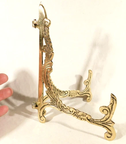 Easel Display Stand Decorative Design Solid Brass Folding Large Size