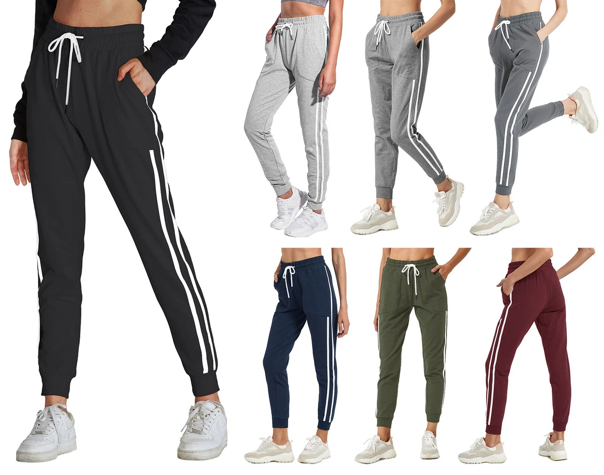 Women Cotton Sweatpants Lounge Drawstring Pants Gym Workout Stretch Joggers