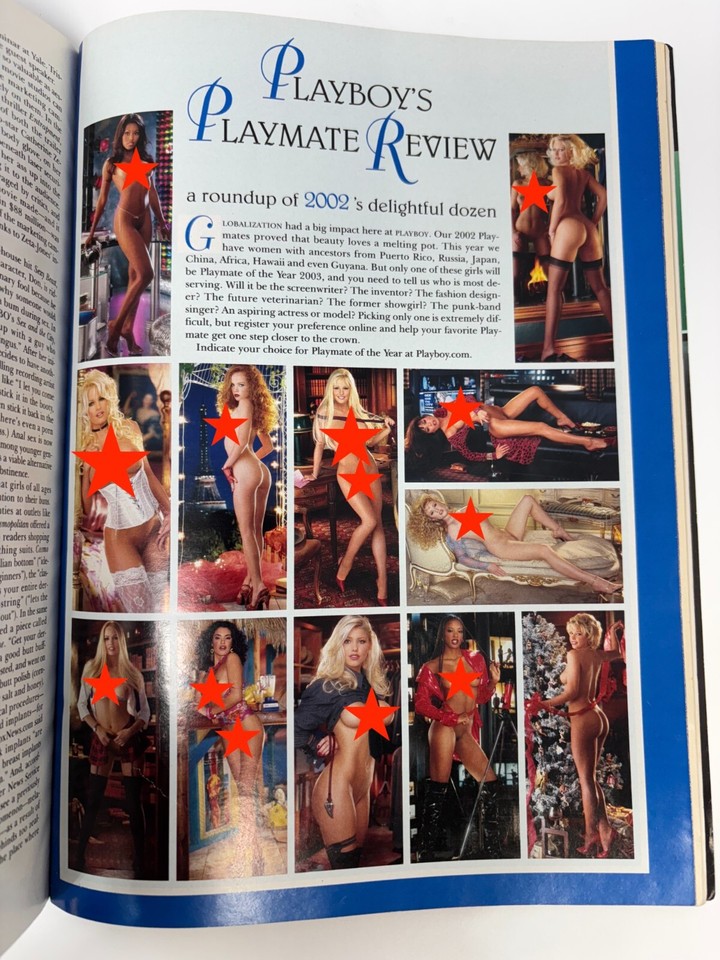 Playboy Magazine January 2003 • Playmate Rebecca Ramos 34DD • Tia