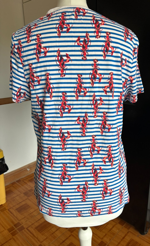 VGC Ladies TU Genuine Premium Clothing ALL OVER STRIPED LOBSTER Print T-Shirt 18 - Picture 3 of 5