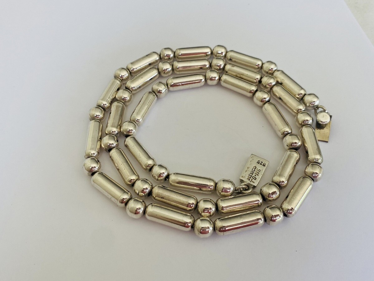 【H-COX】TAXCO VINTAGE SILVER925 Vintage Modern Taxco Mexico Sterling Silver Barrel Cylinder