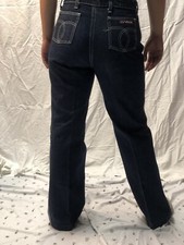 1970s Girls Women  s Original VIOLA Pin Stripe Bell Bottom Flair Jean Pants