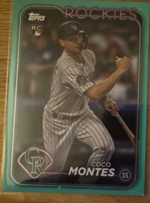 2024 Topps Series 1 #92 Coco Montes RC Rookie Aqua Parallel Fanatics