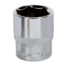 Sealey WallDrive Socket 19mm 3/8"Sq Drive Fully Polished - SP3819