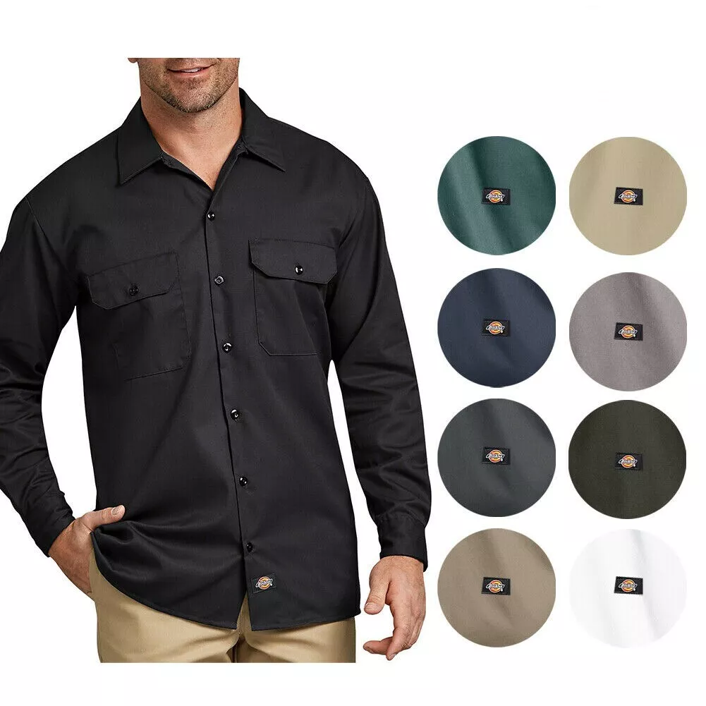 petróleo crudo Consejo Conmemorativo Dickies Men&#039;s 574 Long Sleeve Traditional Button Front Uniform Work  Shirt | eBay