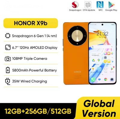 (Unlocked) HONOR X9b 5G 12GB+256GB/512GB Dual SIM Octa Core Android Cell Phone