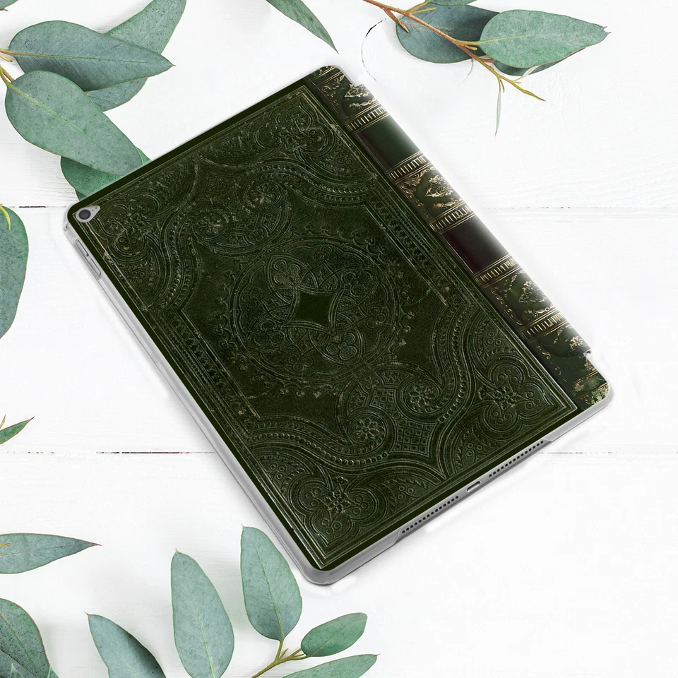 Custom Text Dark Vintage Book Case For iPad 10.2 Pro 12.9 11 9.7 Air 4 5 Mini - Image 3 of 4