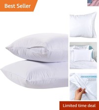 Luxury Hotel Collection Zippered Style Pillow Cover, 200 Thread Count, Soft Q...