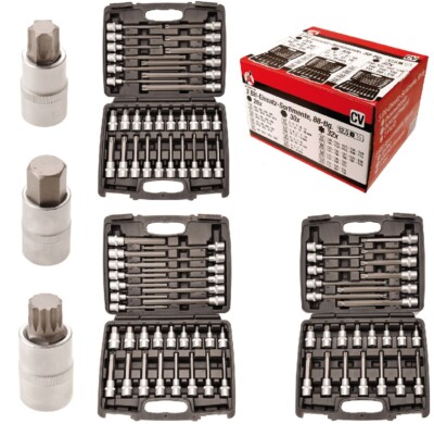 BGS DIY Bit-Einsatz-Sortiment | Antrieb Innenvierkant 12,5 mm (1/2'') | 88-tlg.