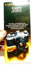Original Old 22 Page Brochure for Canon AE-1 Camera
