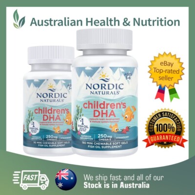 NORDIC NATURALS CHILDREN'S DHA CHEWABLE CAPSULES + FREE SAME DAY SHIPPING