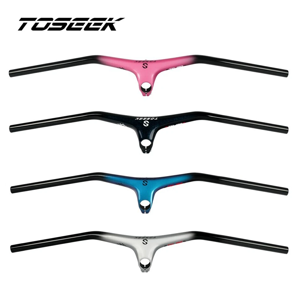 Manillar y vástago de fibra de carbono MTB -10 grados de ancho de manillar integrado 780 mm Foto 2 de 4