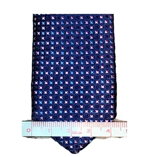 THOMAS PINK WEDDING TIE IN NAVY & PINK, MADE IN MOROCCO ALL SILK WORTH £75+ X1 - Picture 10 of 11